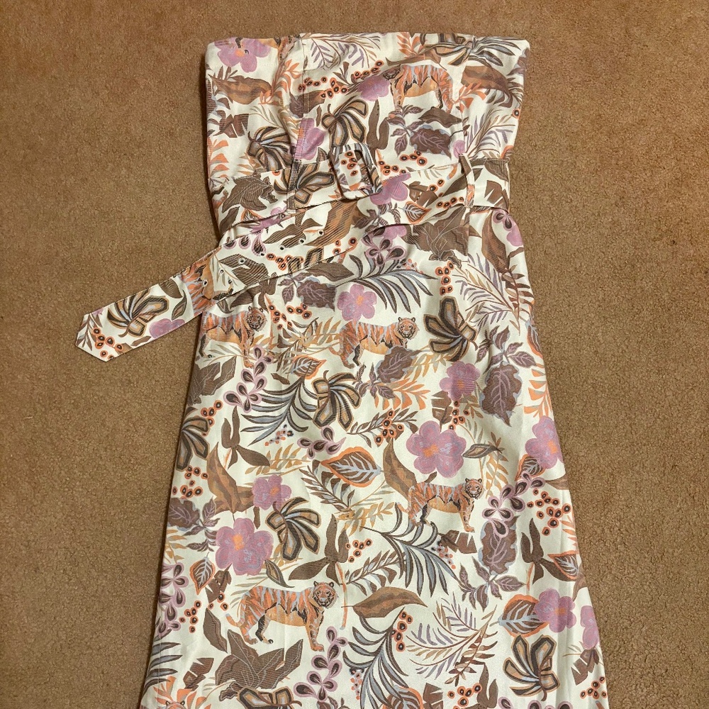 NWT Jungle Tiger Belted Tube Dress